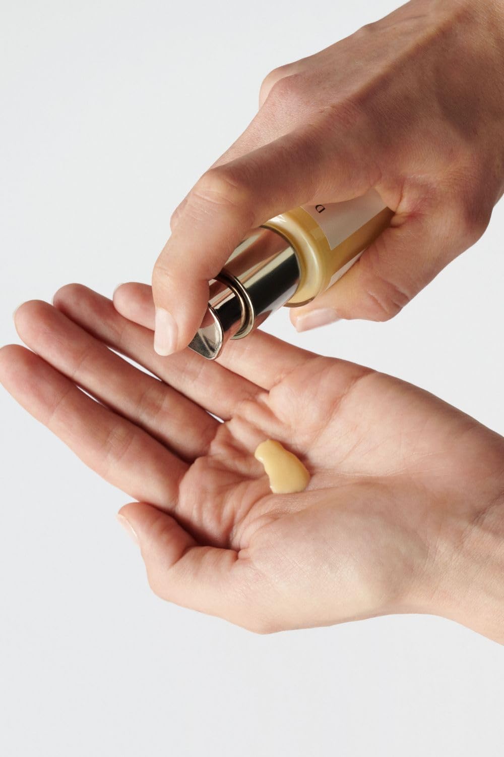 Dr. Hauschka lotion texture close-up demonstrating fast absorption