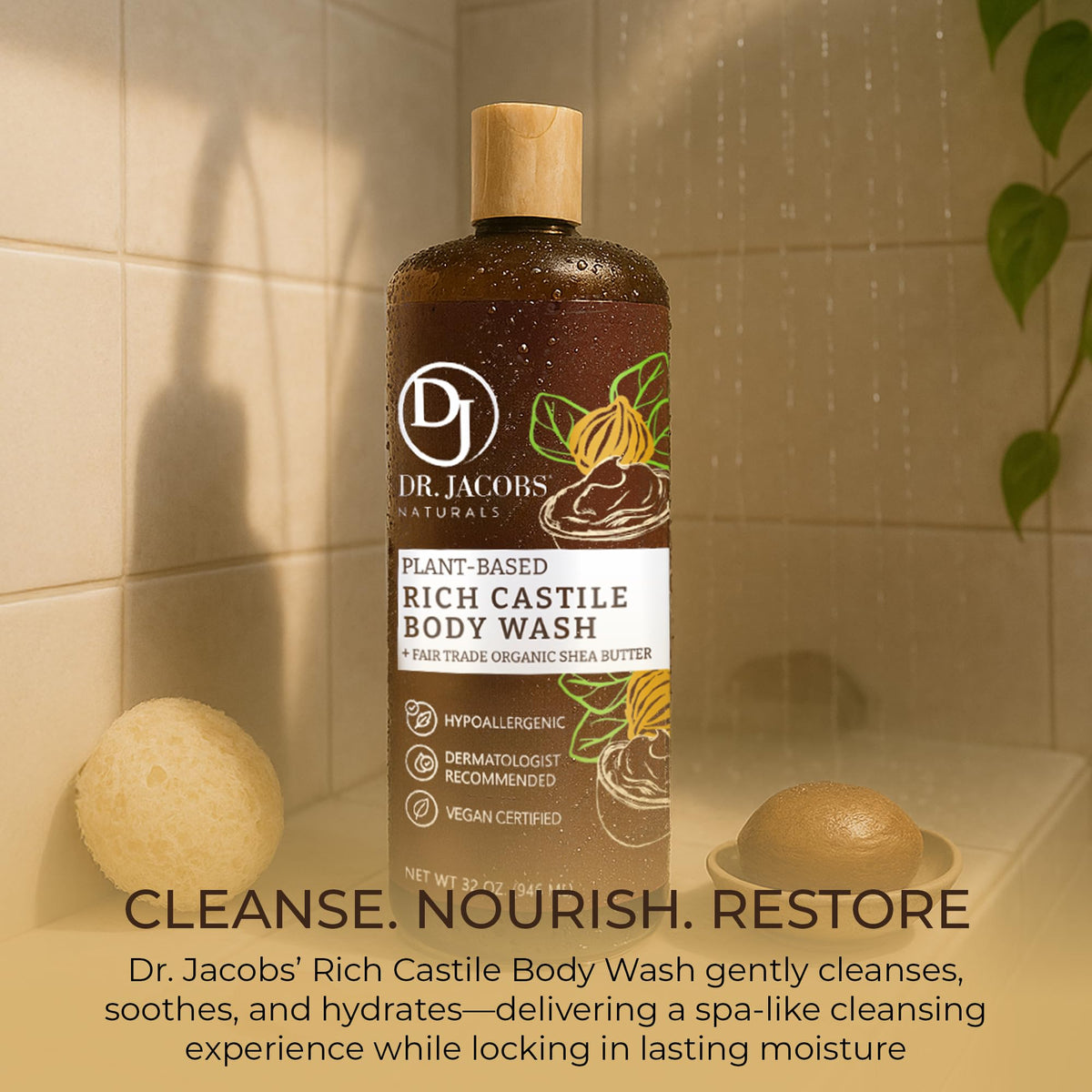 Dr. Jacobs Naturals diluted cleaner in spray bottle showing multi-purpose use benefit
