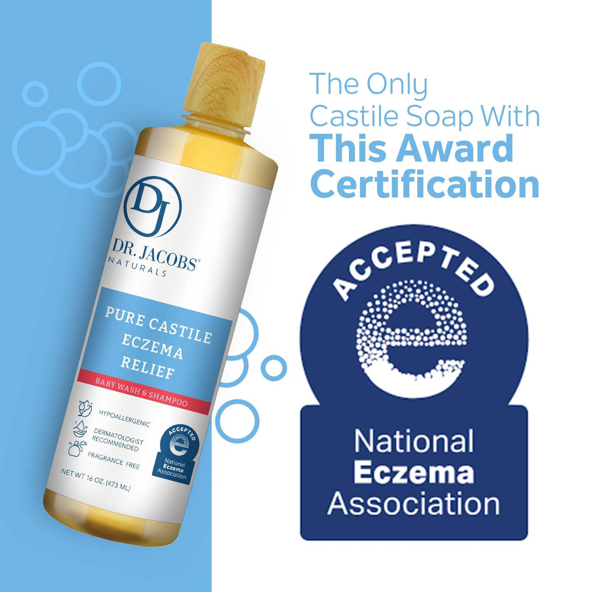 DR.JACOBS NATURALS family bathing scene with toddler smiling benefit comfortable daily routine