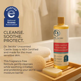 Dr. Jacobs Naturals family bathroom lifestyle highlighting suitability for all ages