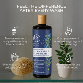 DR.JACOBS NATURALS ingredients label highlighting plant-based oils and aloe benefit