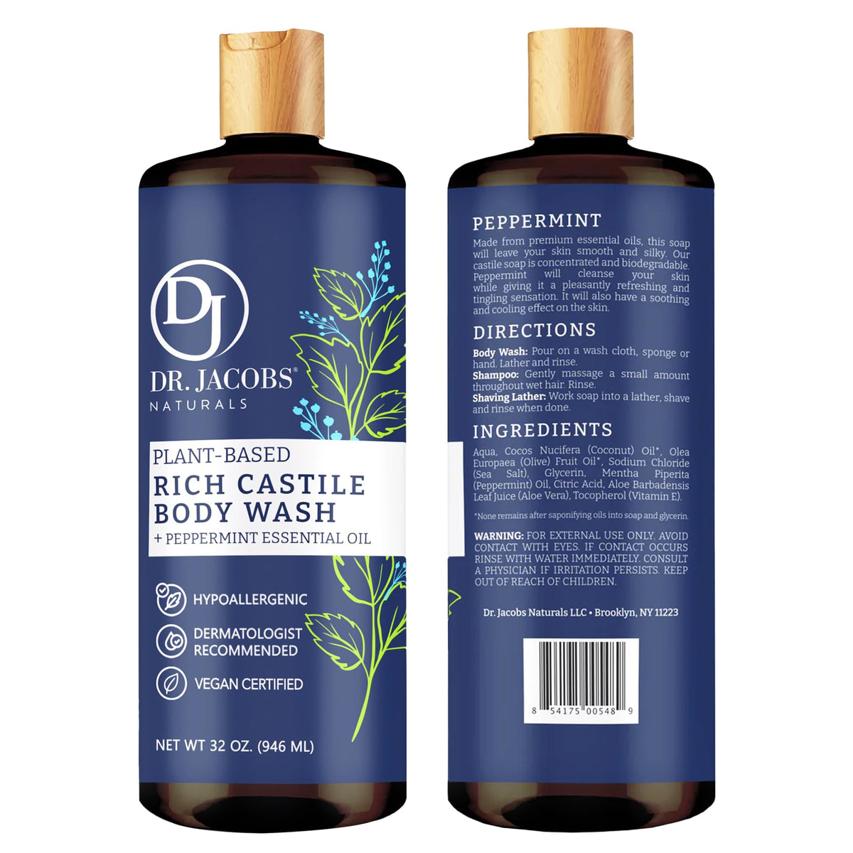 DR.JACOBS NATURALS pump dispenser detail for easy, mess-free dispensing benefit