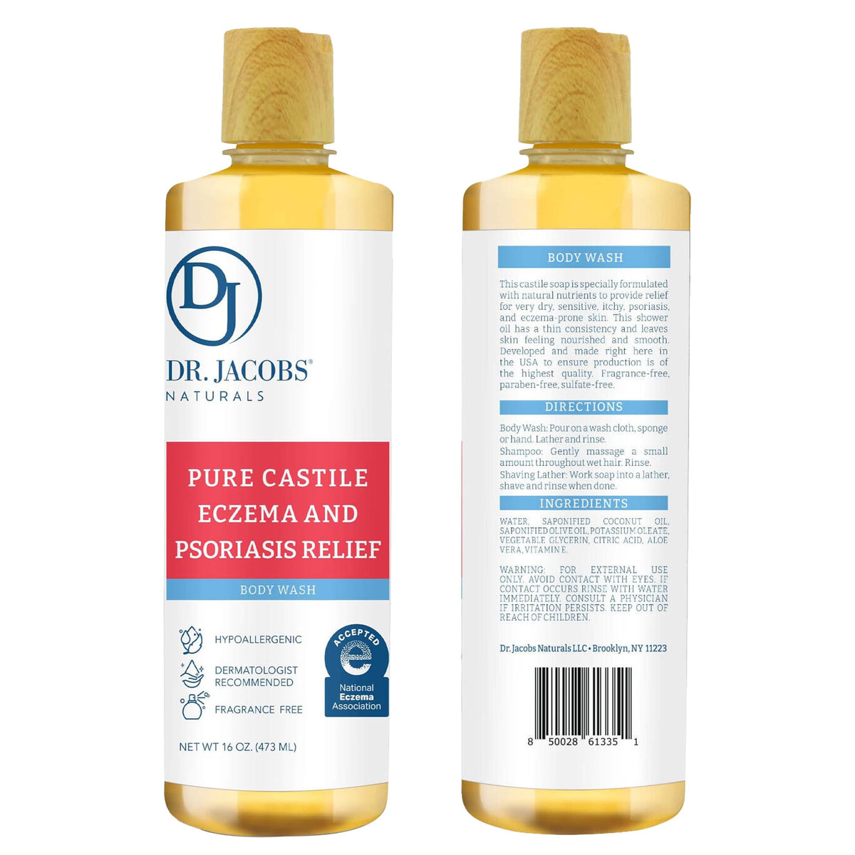Dr. Jacobs Naturals soap texture pouring to show gentle, moisturizing lather