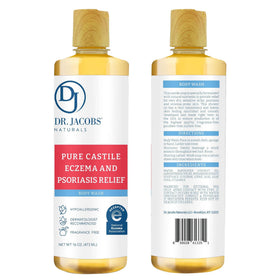 Dr. Jacobs Naturals soap texture pouring to show gentle, moisturizing lather
