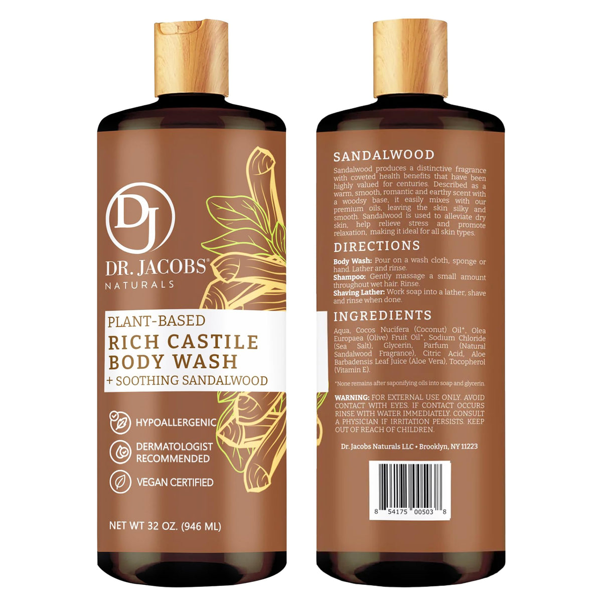 Dr. Jacobs Naturals liquid pour creating creamy foam for gentle cleansing