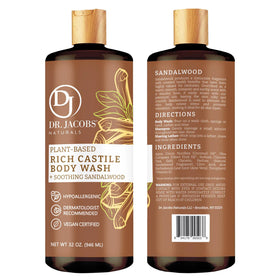 Dr. Jacobs Naturals liquid pour creating creamy foam for gentle cleansing