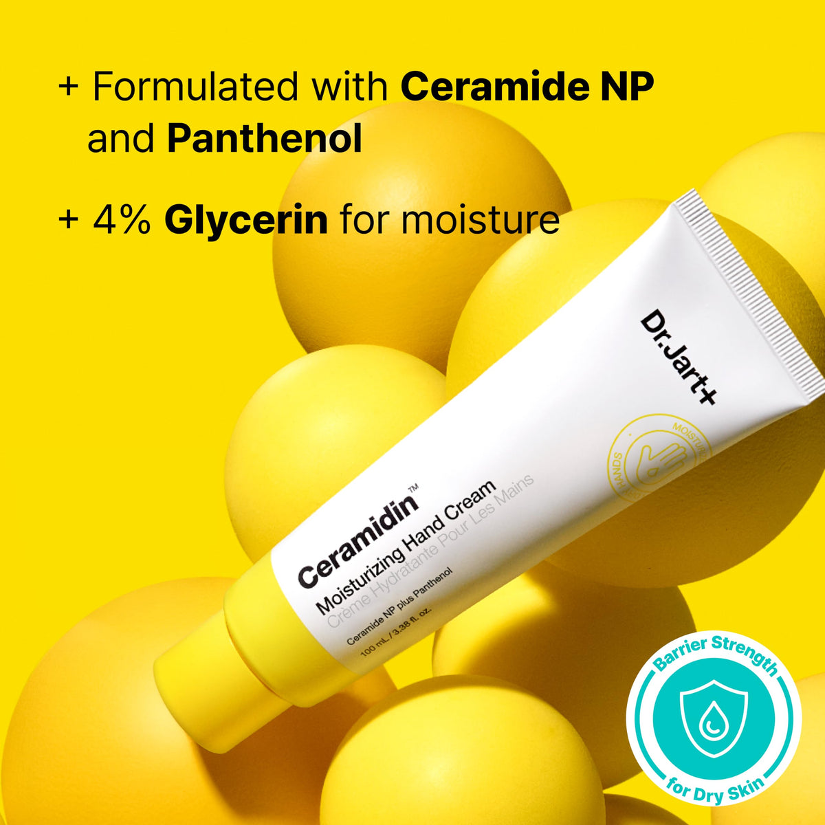 Dr.Jart+ being applied to hands, showing immediate softening benefit