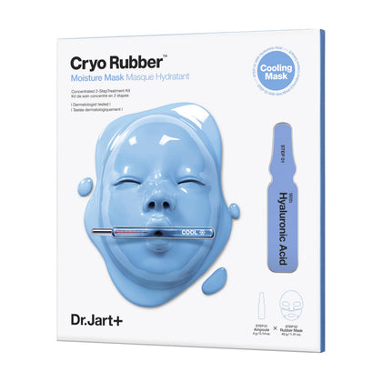 Dr.Jart+ front packaging showing travel-size single pack and clear branding benefits hydration