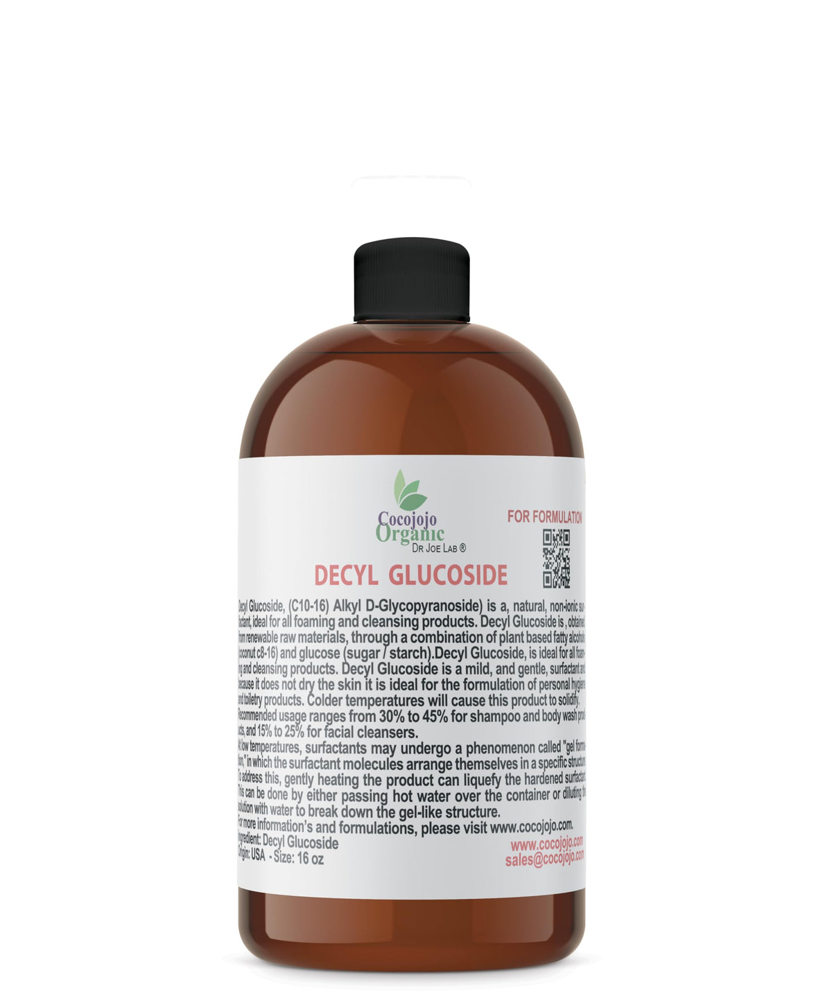 Dr Joe Lab bottle front label showing product name and size, clear branding benefit