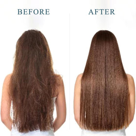 Dr Joe Lab applied to hair mid-lengths demonstrating shine benefit