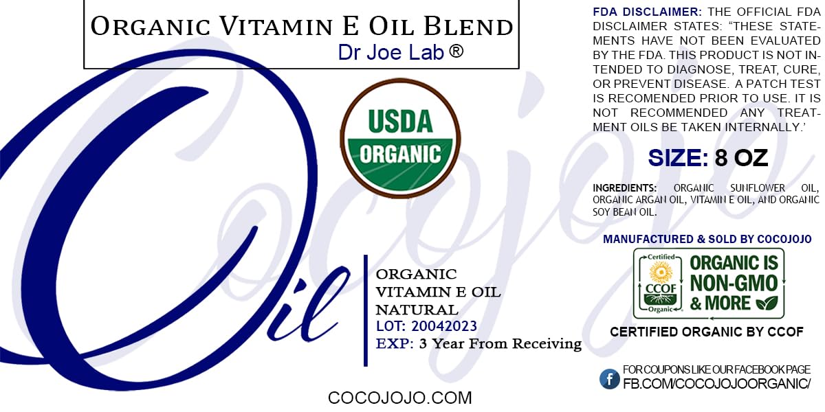 Dr Joe Lab label close-up highlighting cold-pressed organic claim and quality