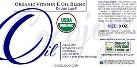 Dr Joe Lab label close-up highlighting cold-pressed organic claim and quality