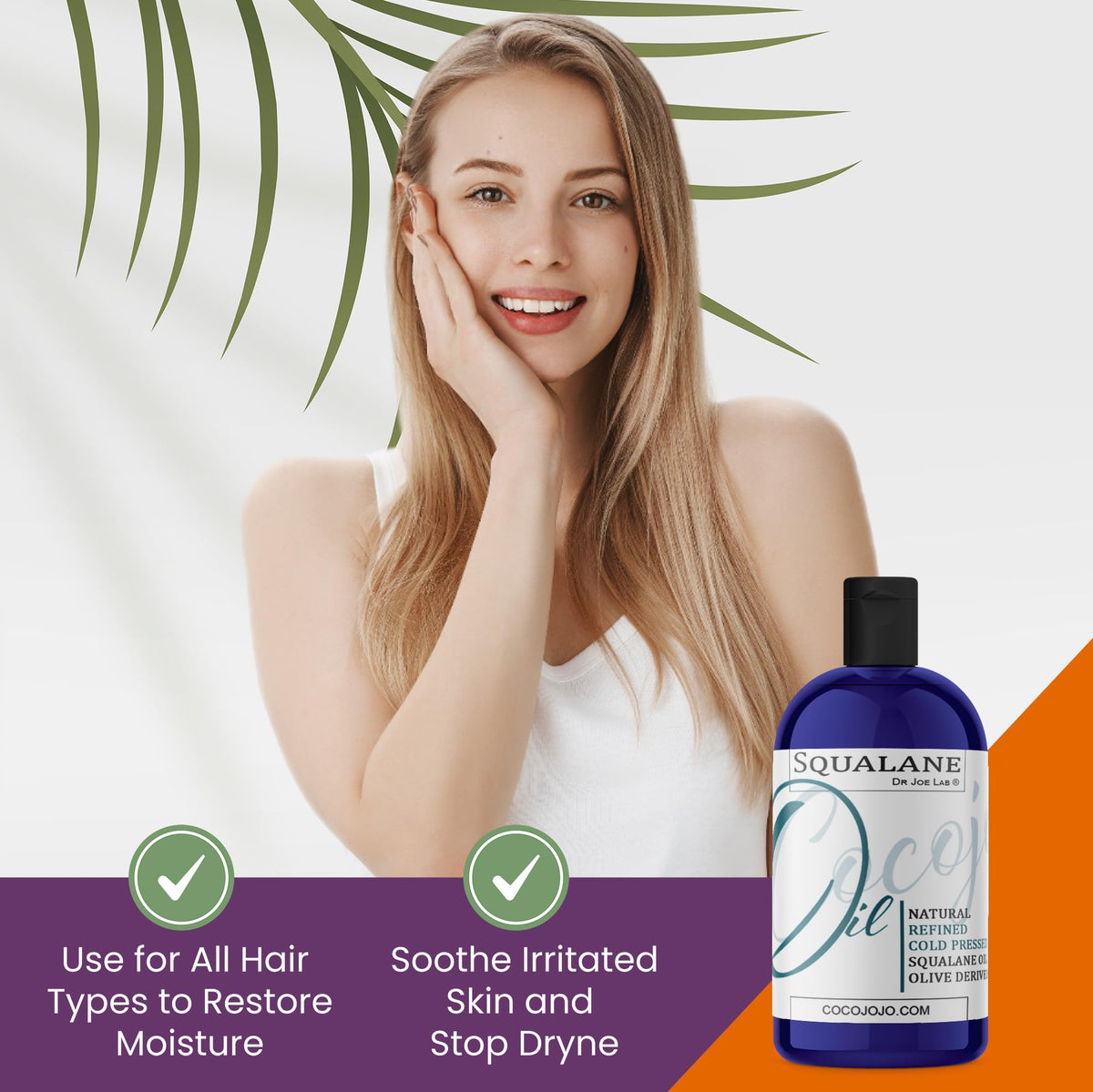 Dr Joe Lab smoothing oil on hair ends demonstrating frizz control and shine