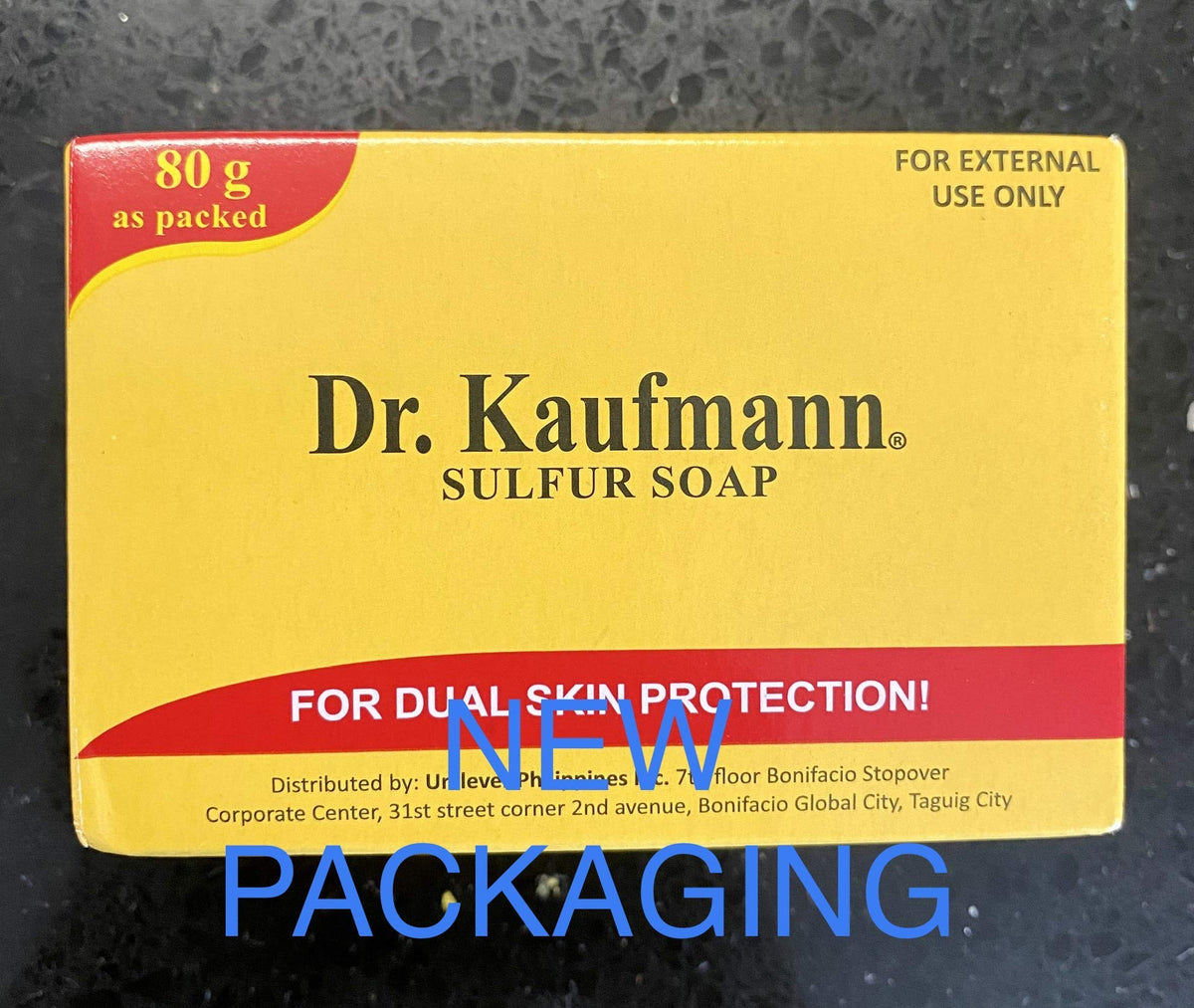 Dr. Kauffman soap bar close-up texture highlighting cleansing action