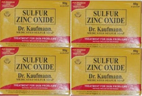Dr. Kaufmann front packaging showing four wrapped bars and ingredient callouts