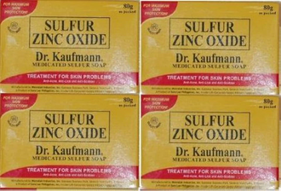 Dr. Kaufmann front packaging showing four wrapped bars and ingredient callouts