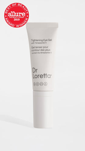 Dr. Loretta close-up of clear gel texture demonstrating lightweight hydration