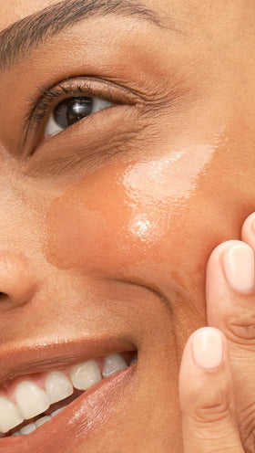 Dr. Loretta serum label close-up listing key ingredients for ingredient transparency benefit