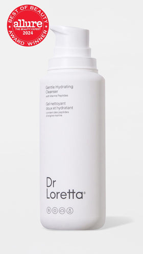 Dr. Loretta gel texture close-up demonstrating silky hydration and lightweight feel