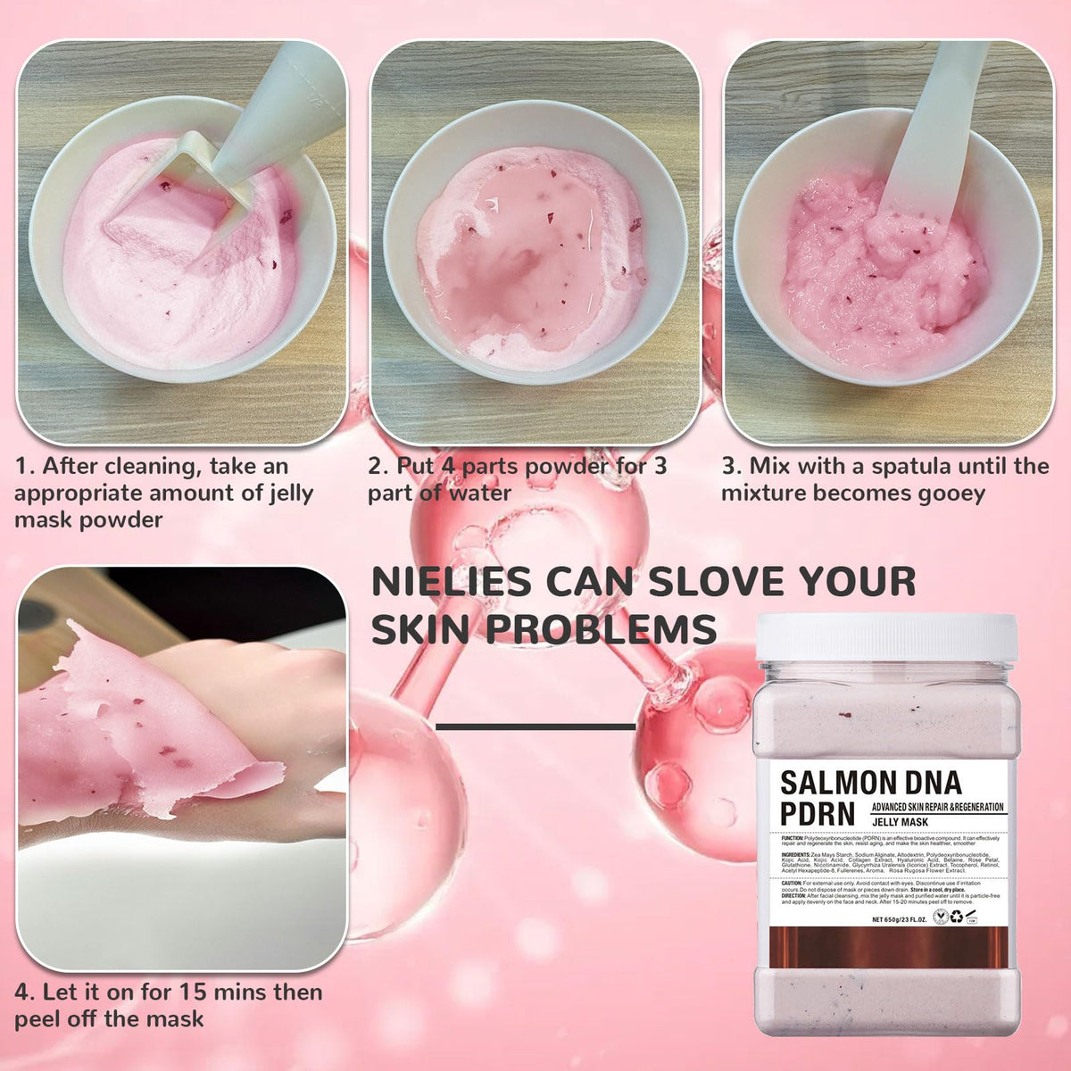 DR MEINAIER mask application on face demonstrating easy spread