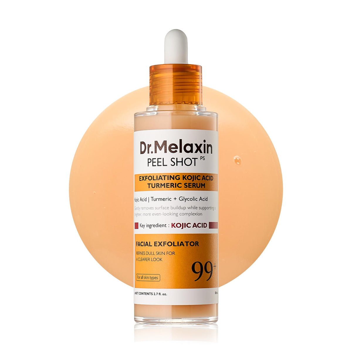 Dr.Melaxin front packaging showing brightening serum benefits