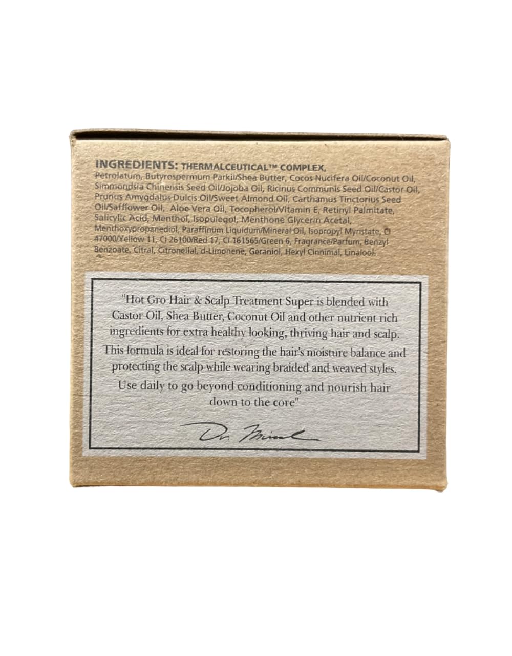Dr. Miracle's texture close-up of treatment consistency, illustrating rich emollient hydration