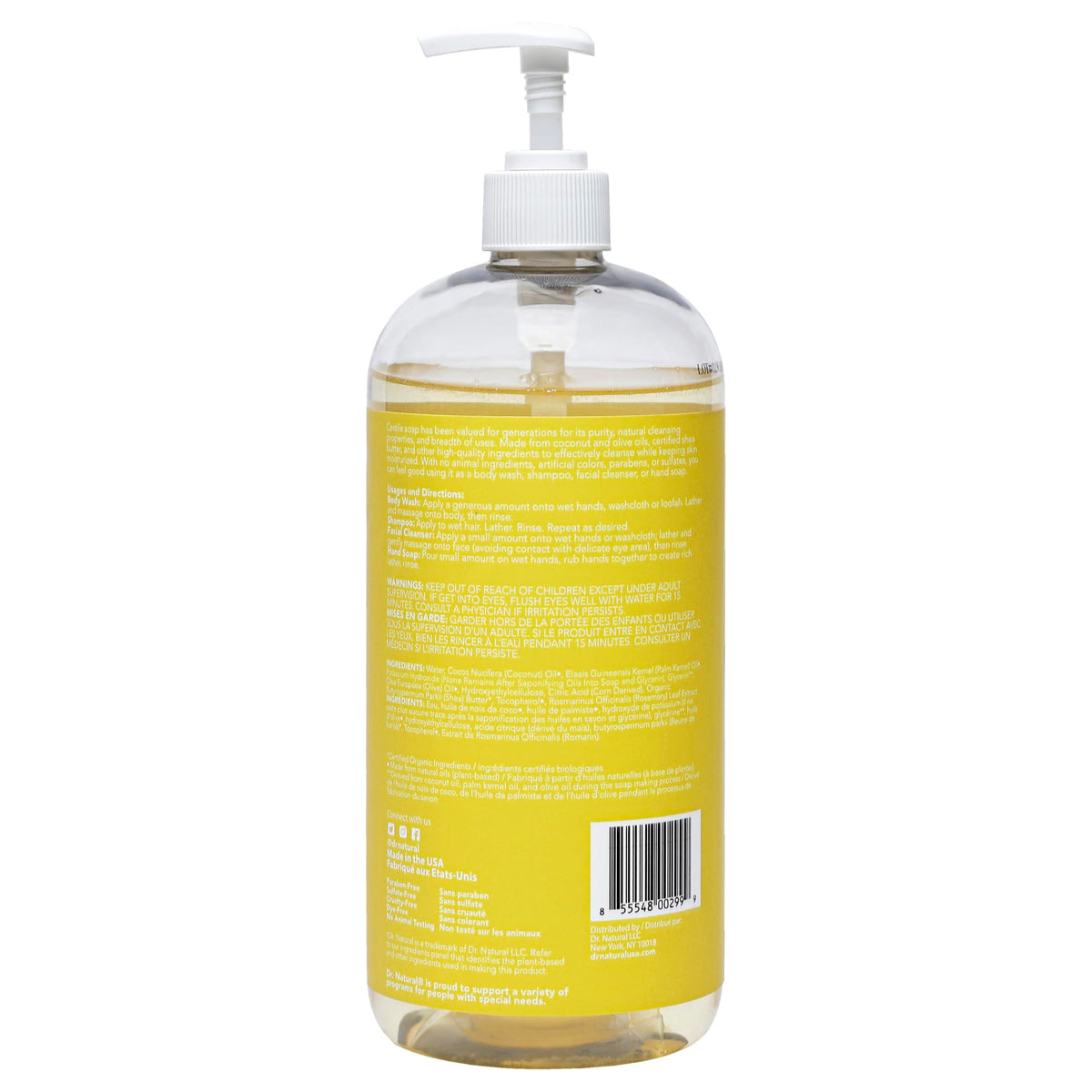 Dr. Natural family using bath product showing gentle, multi-purpose care