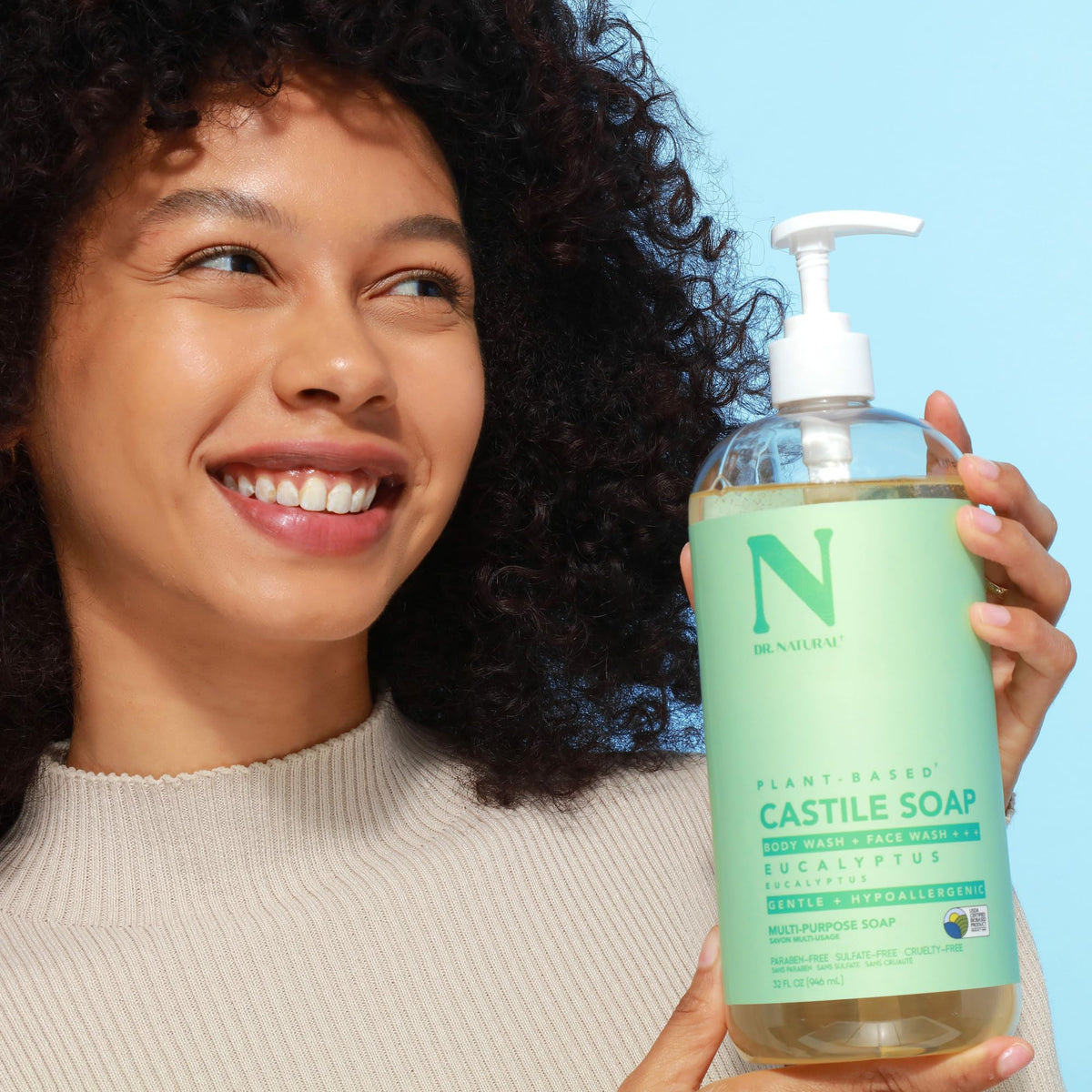 Dr. Natural used to wash a dog, illustrating safe pet-cleaning and gentle care