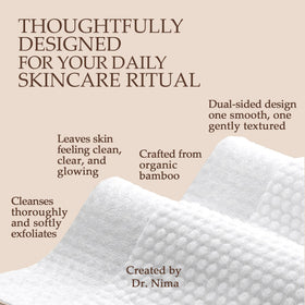 Dr. Nima's towel beside hand to show scale and practical size