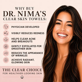 Dr. Nima's single towel unfolded showing size and thin softness