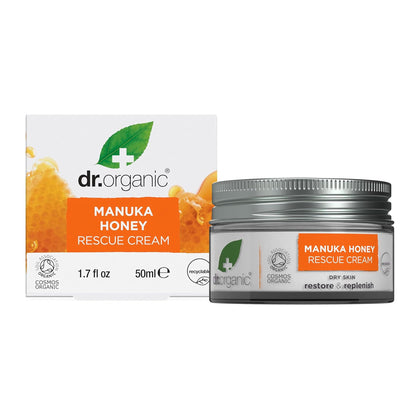 Dr. Organic front jar showing product and benefits clearly
