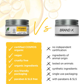 Dr. Organic 50ml jar in hand for size and travel-friendly convenience