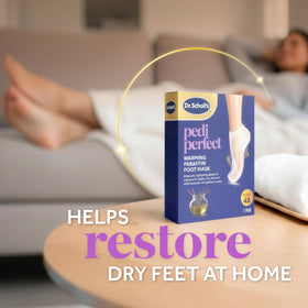 Dr. Scholl's thermal indicator on mask ensuring safe, consistent temperature