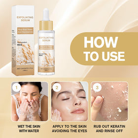DR.Seya ampoules beside rice grains highlighting natural extracts