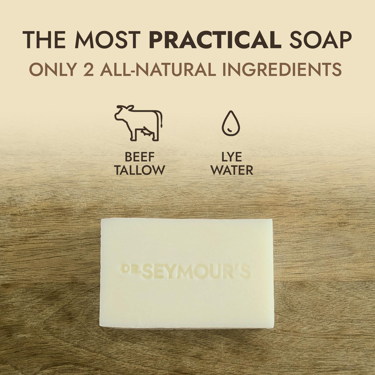 Dr. Seymour's close-up of bar texture highlighting creamy handmade surface and quality