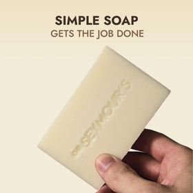 Dr. Seymour's lather foam detail showing rich, moisturizing bubbles for gentle cleaning