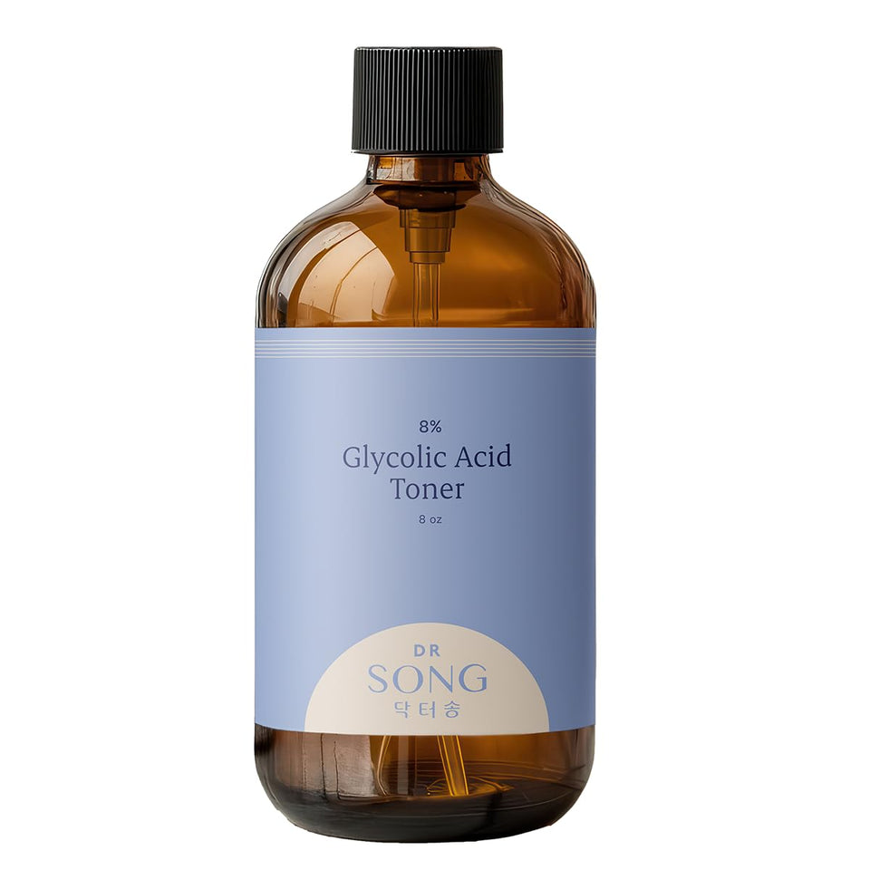 Dr Song front bottle showing label and clear toner for gentle exfoliation