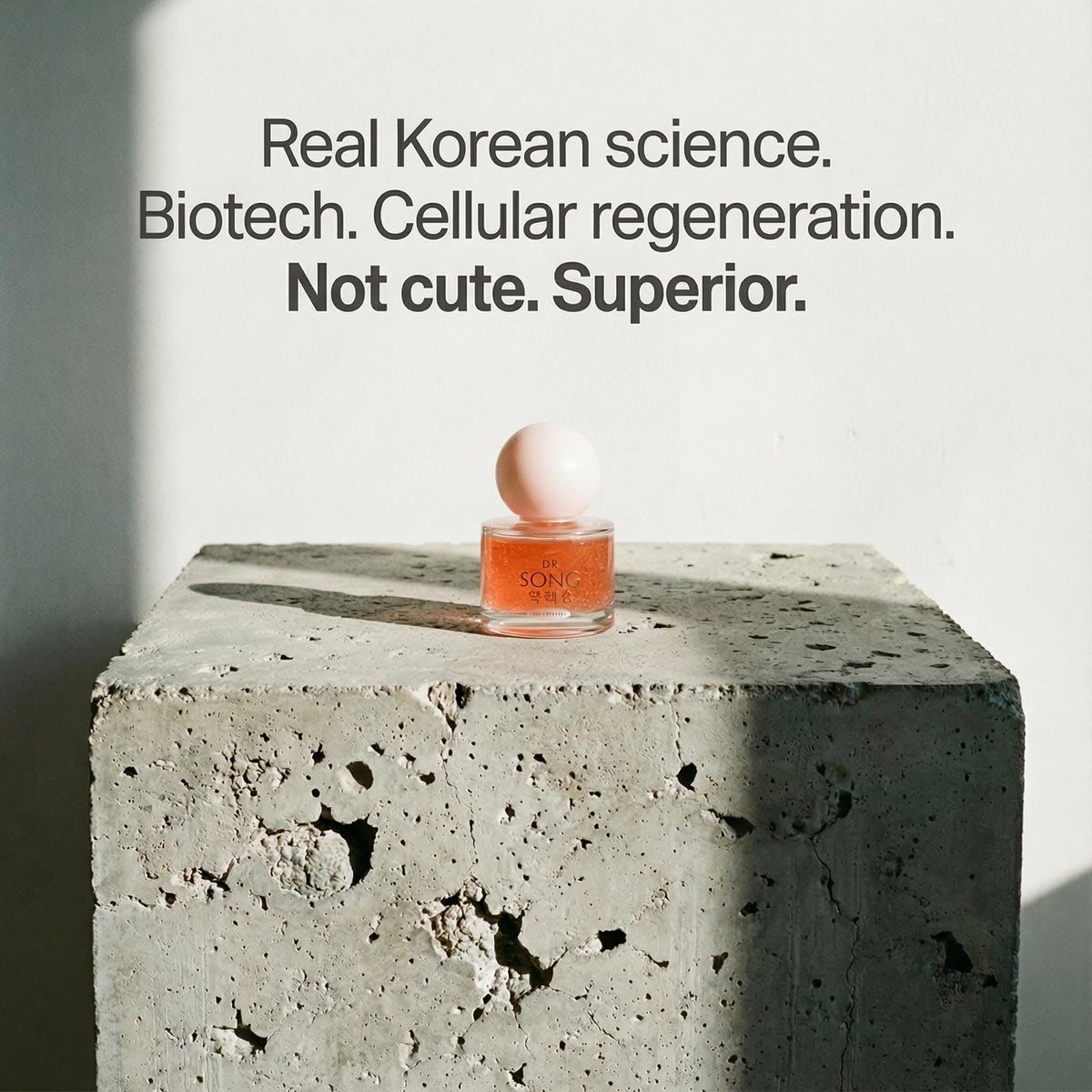 Dr Song serum on hand absorbing fast to demonstrate quick hydration benefit
