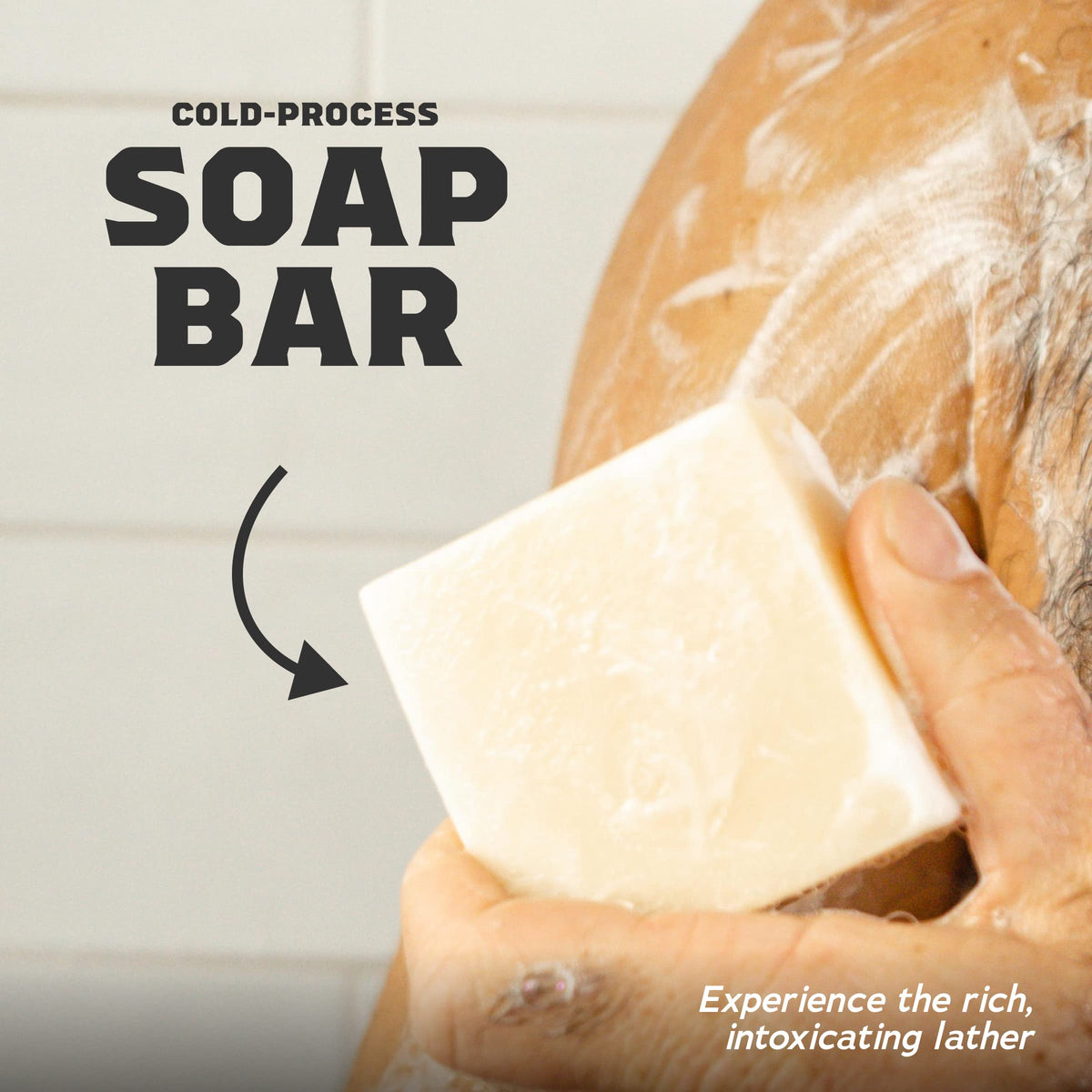 Dr. Squatch bars held in hand to show size and lasting value