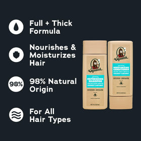 Dr. Squatch bottle label close-up showing ingredients list, highlights natural origin