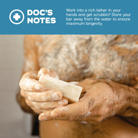 Dr. Squatch Coastal Mist creating thick lather in hand for effective cleansing