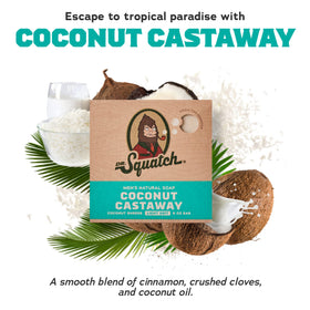 Dr. Squatch Coconut Castaway close-up lather highlighting moisturizing foam