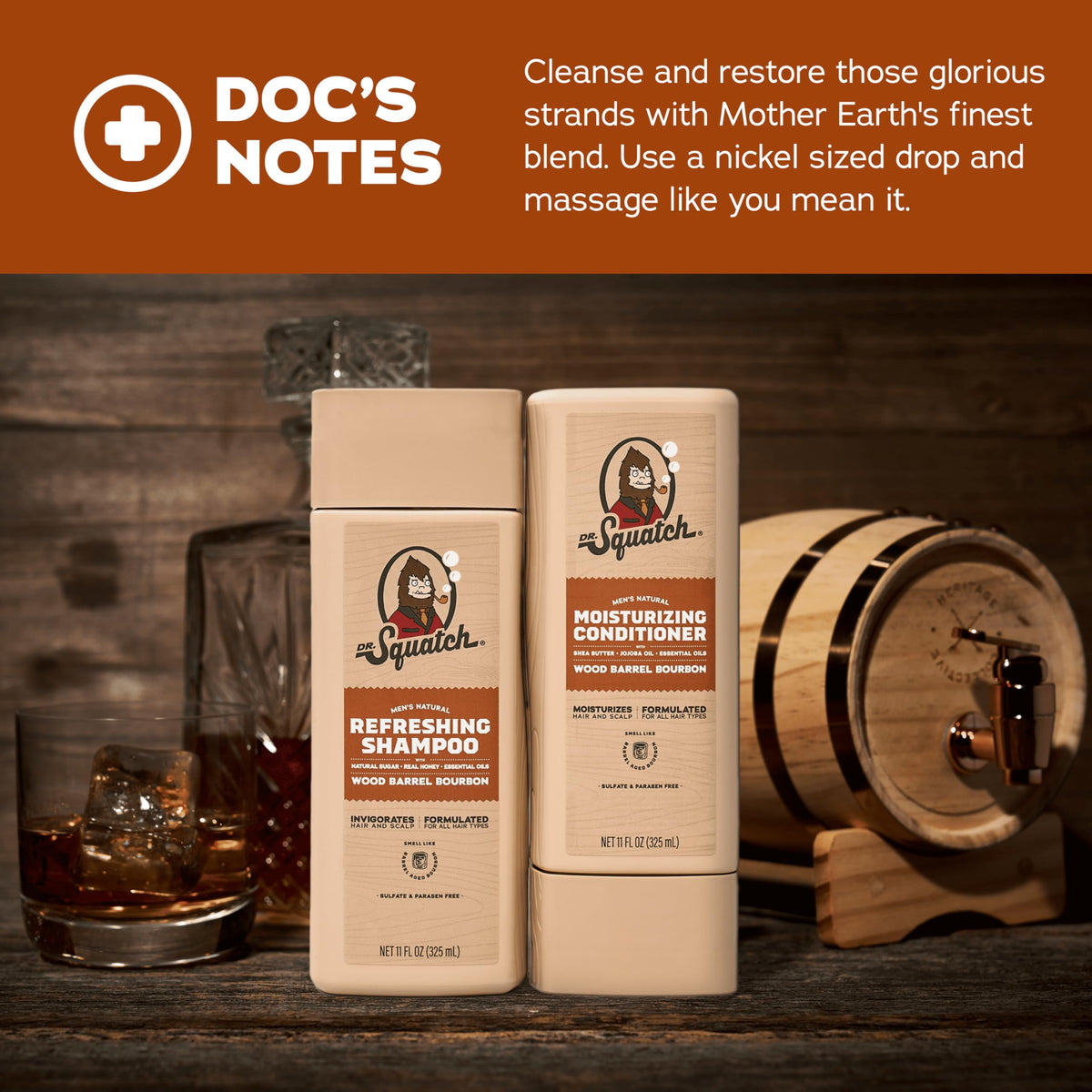 Dr. Squatch conditioner cream texture illustrating moisturizing, softening action