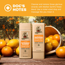 Dr. Squatch conditioner pouring texture showing moisturizing shea butter benefit