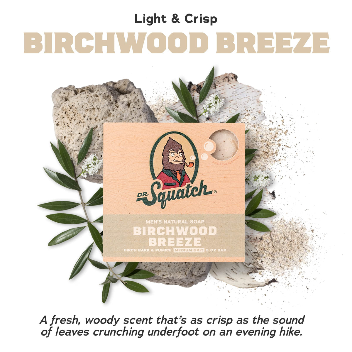 Dr. Squatch Cool Fresh Aloe bar close-up highlighting silky texture and gentle cleanse