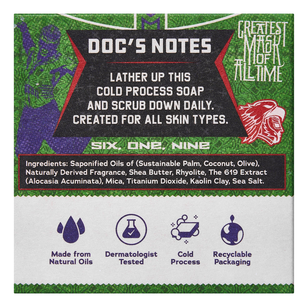 Dr. Squatch Mysterio Magic deodorant tube showing fresh, smoky fragrance benefit