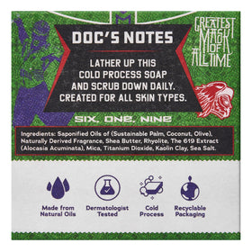 Dr. Squatch Mysterio Magic deodorant tube showing fresh, smoky fragrance benefit
