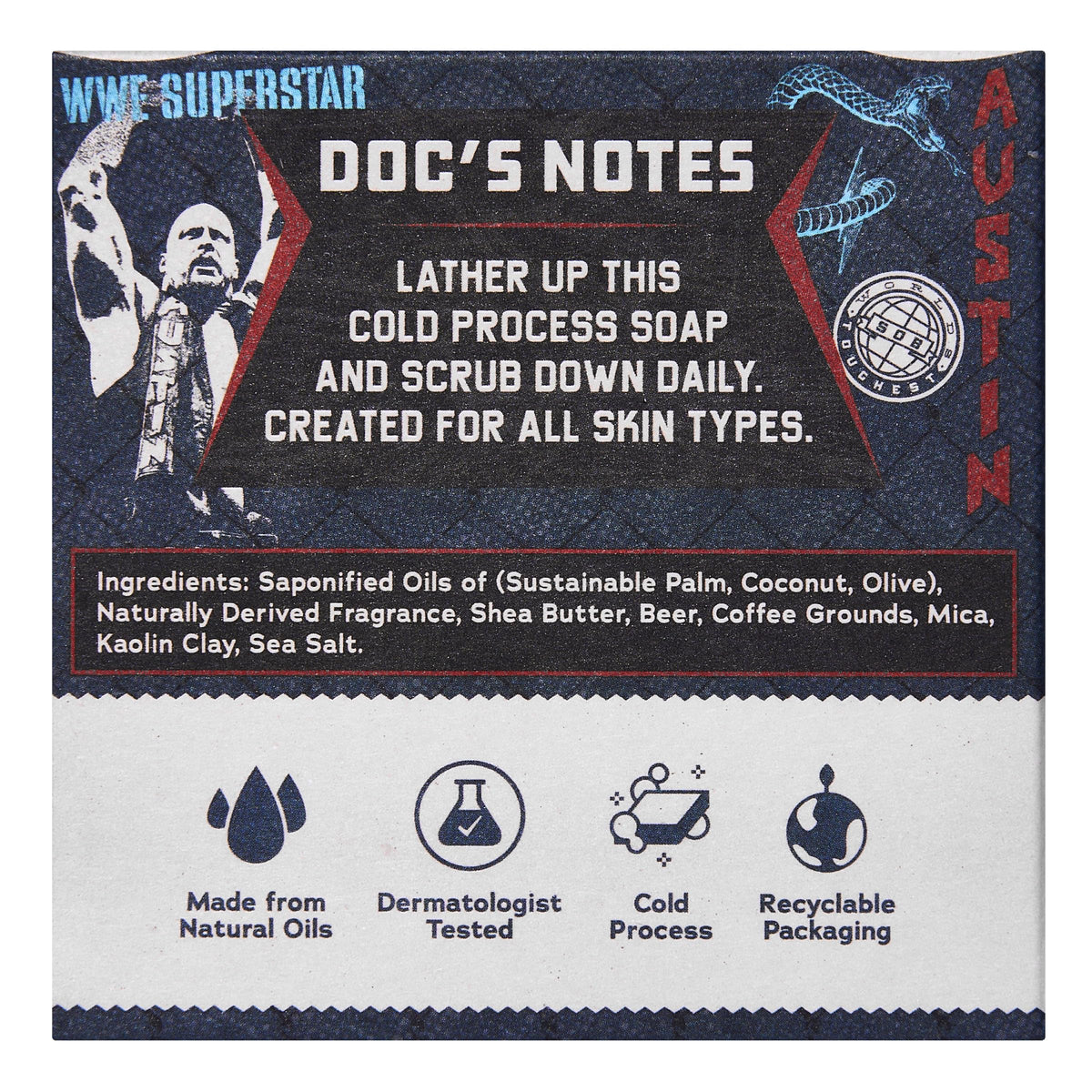 Dr. Squatch Stone Cold Stunner deodorant tube showing long-lasting odor control