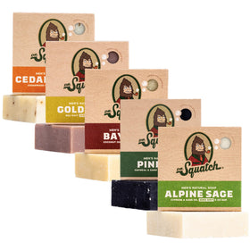Dr. Squatch front packaging 5-pack showing variety and gift-ready presentation