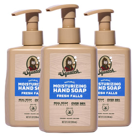 Dr. Squatch front packaging showing three bottles and clear labeling for easy selection